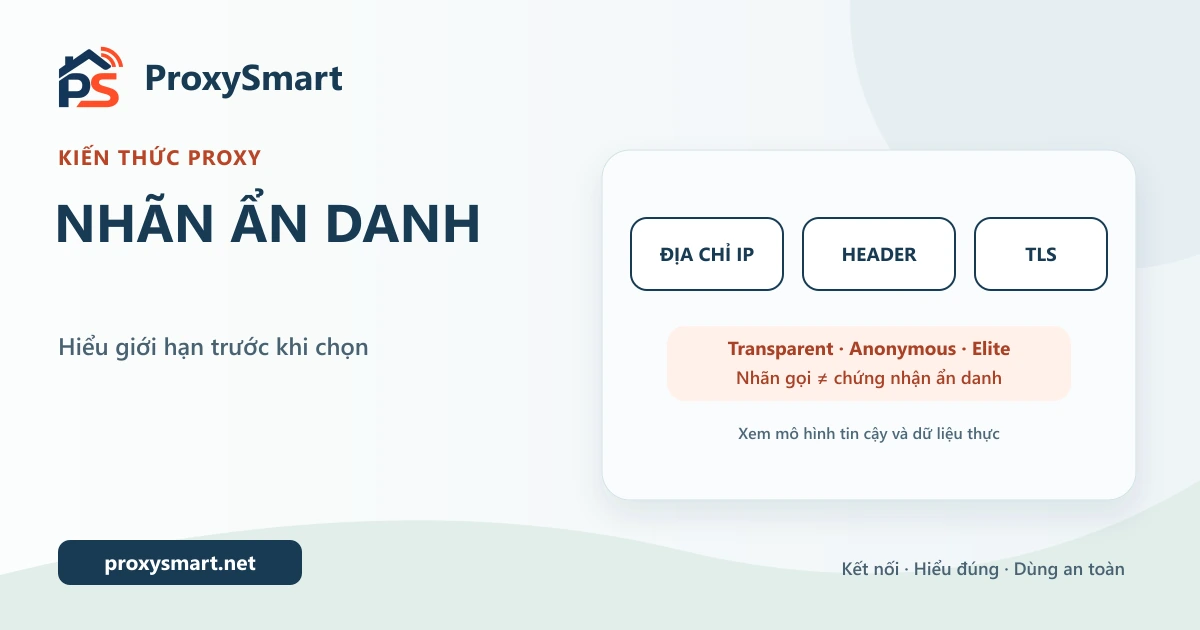 Transparent, anonymous và elite proxy là gì? Hiểu giới hạn của nhãn ẩn danh