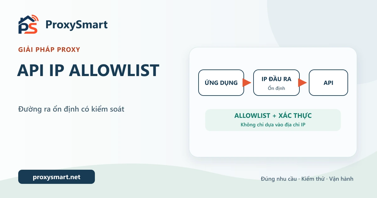 Giải pháp Proxy IP tĩnh cho API yêu cầu allowlist