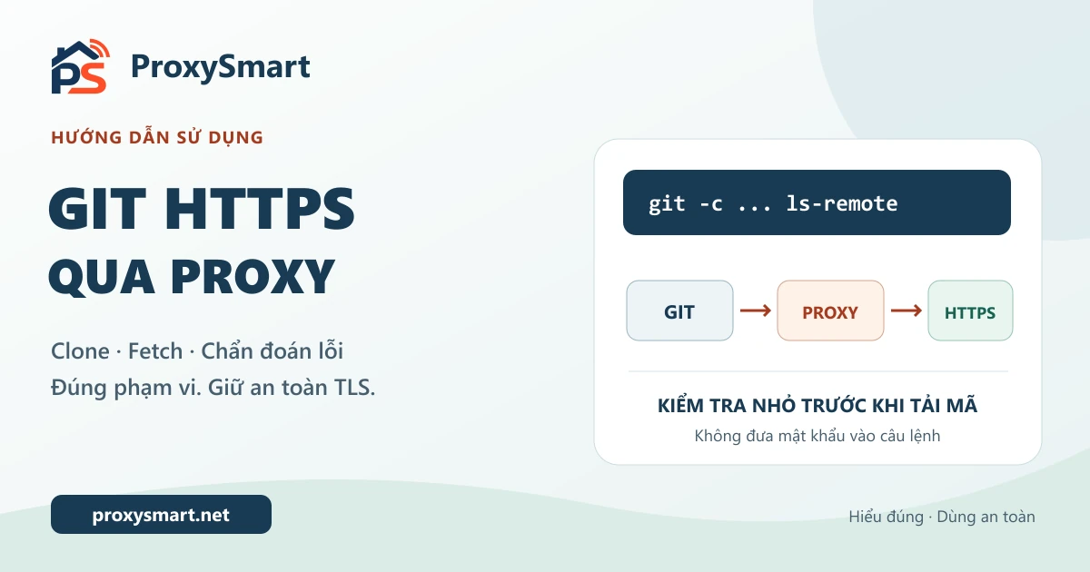 Cấu hình Proxy cho Git HTTPS: clone, fetch và xử lý lỗi an toàn