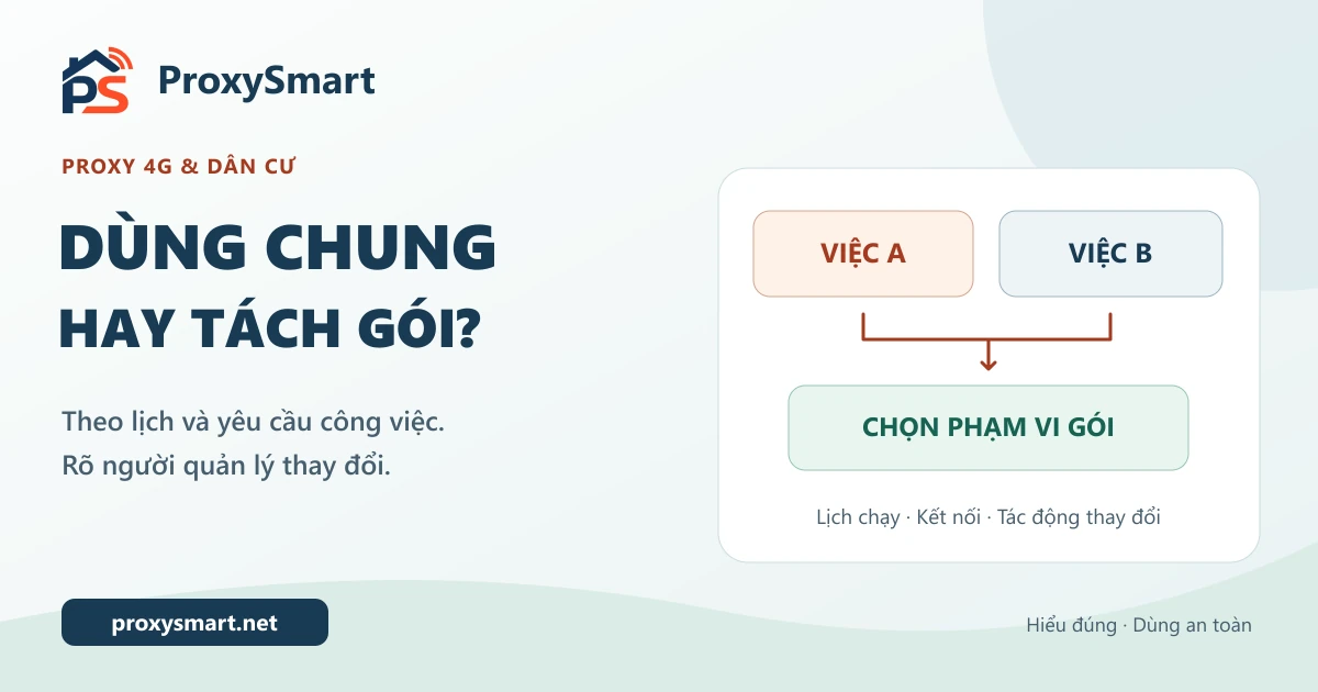 Proxy 4G và dân cư: dùng chung hay tách gói theo công việc?